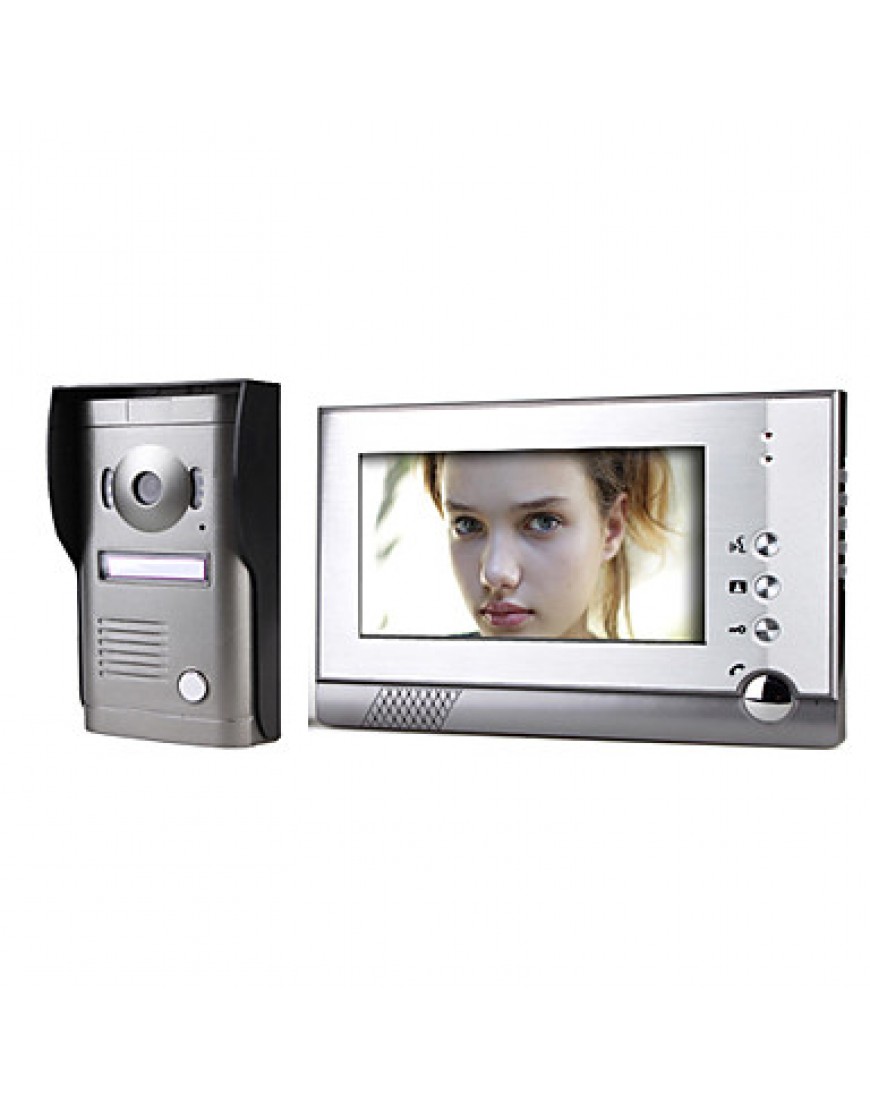 7 Inch Color Video Door Phone System withAlloy Weatherproof Cover Camera