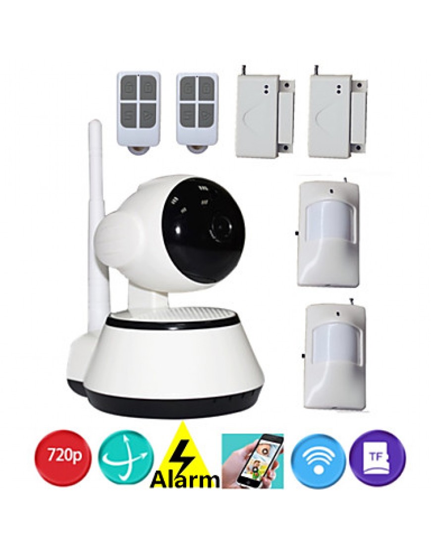 WIFI HD PTZ IP Camera 720P Night Vision SD Card IPcam Kamera With House Security Wireless Alarm System