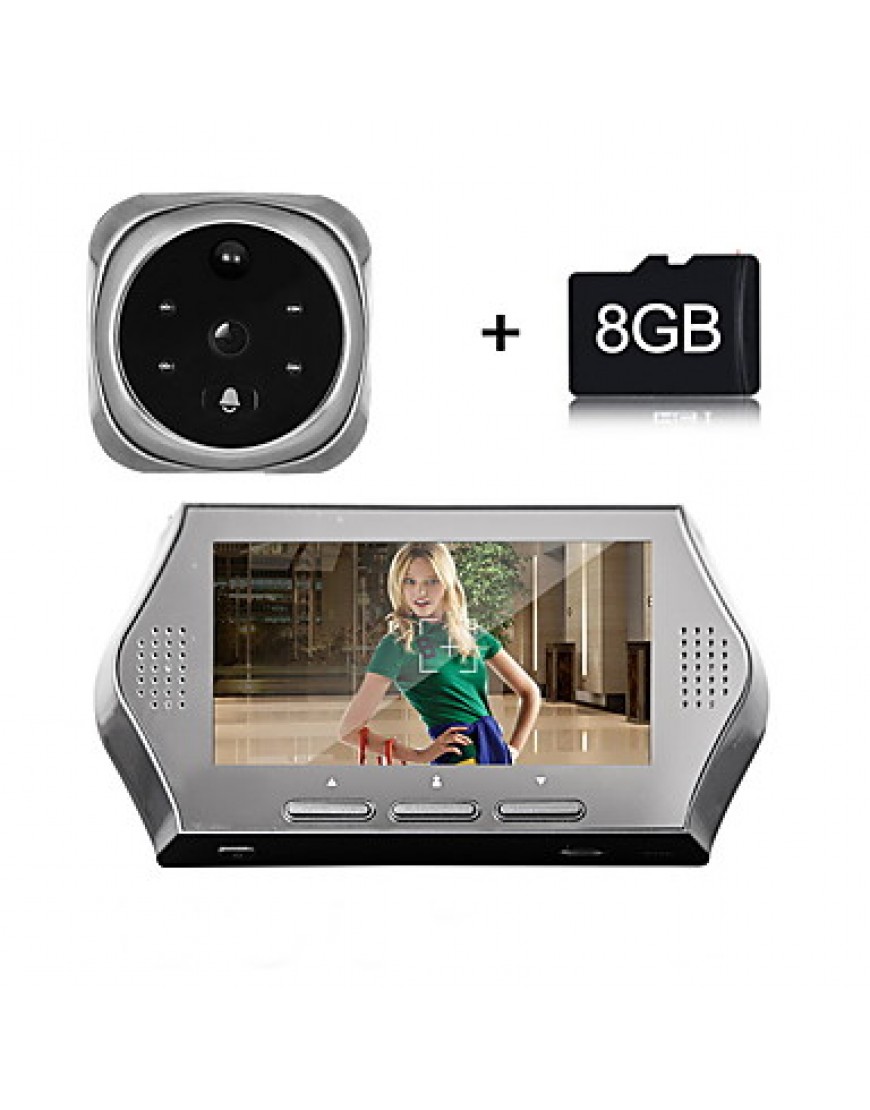 4.3Inch 1.0MP Door camera with 8GB TF Card 4 IR Night View Digital Door Viewer