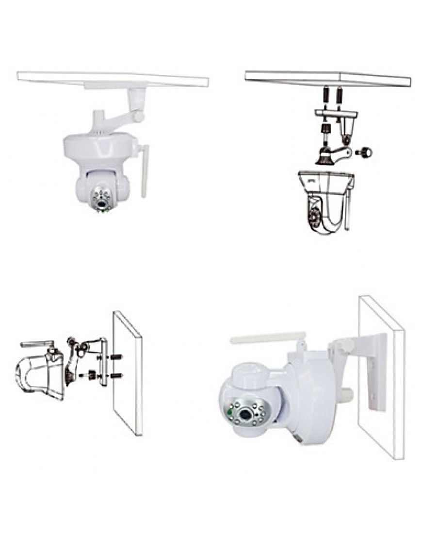 Wireless IP Surveillance Camera with Angle Control (Night Vision, Free P2P)