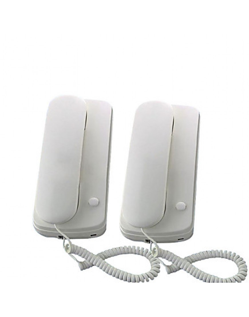 2 pcs Battery Powered Audio Doorphone Intercom DC Doorbell Set Villa Non-visual Intercom Two-Way Radio Telephone Security System Doorbell