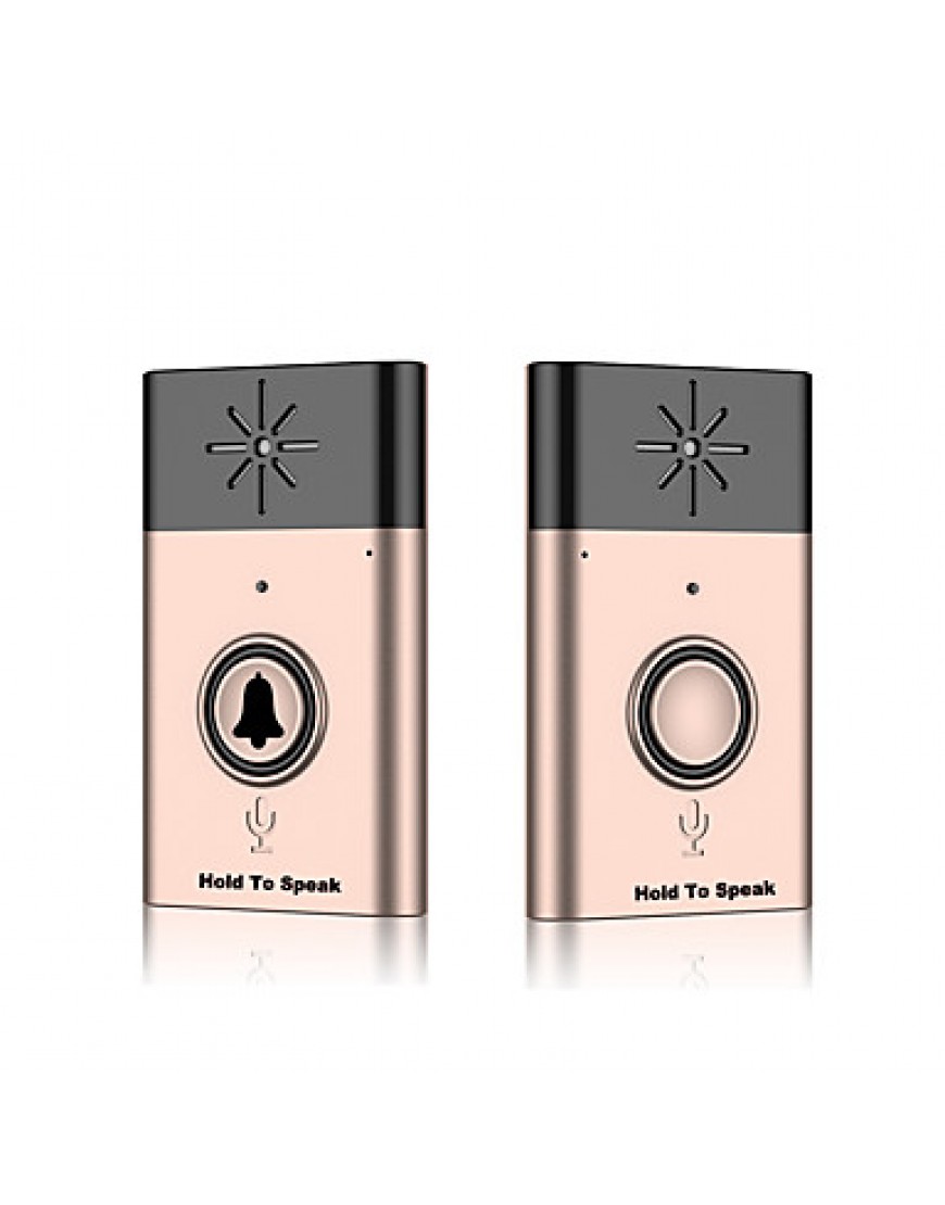 Wireless Voice Doorbell Support Indoor and Outdoor Voice Intercom Up to 300ft Work Range One Trasmitter and Three Receivers