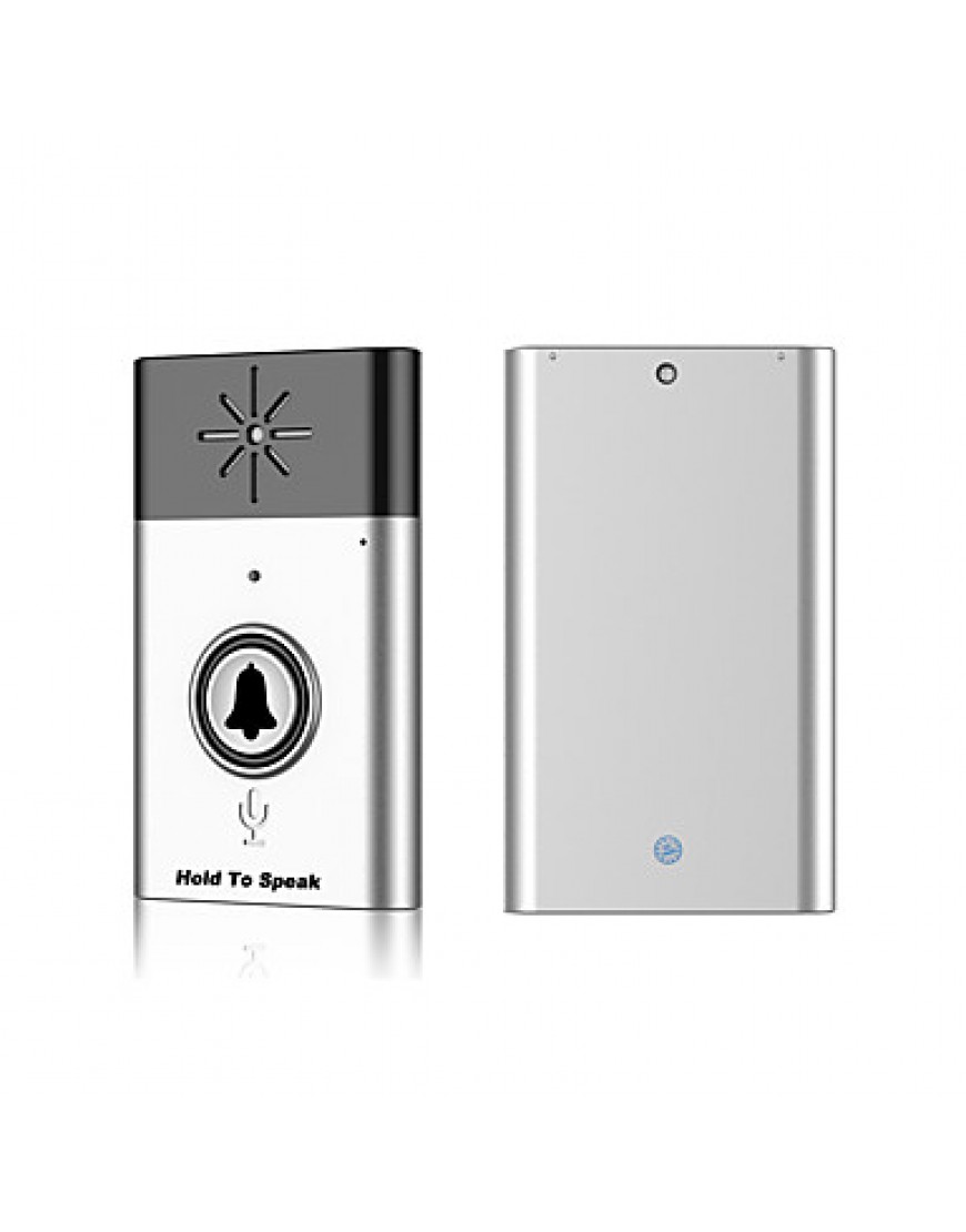 Wireless Voice Doorbell Support Indoor and Outdoor Voice Intercom Up to 300ft Work Range One Trasmitter and Two Receivers