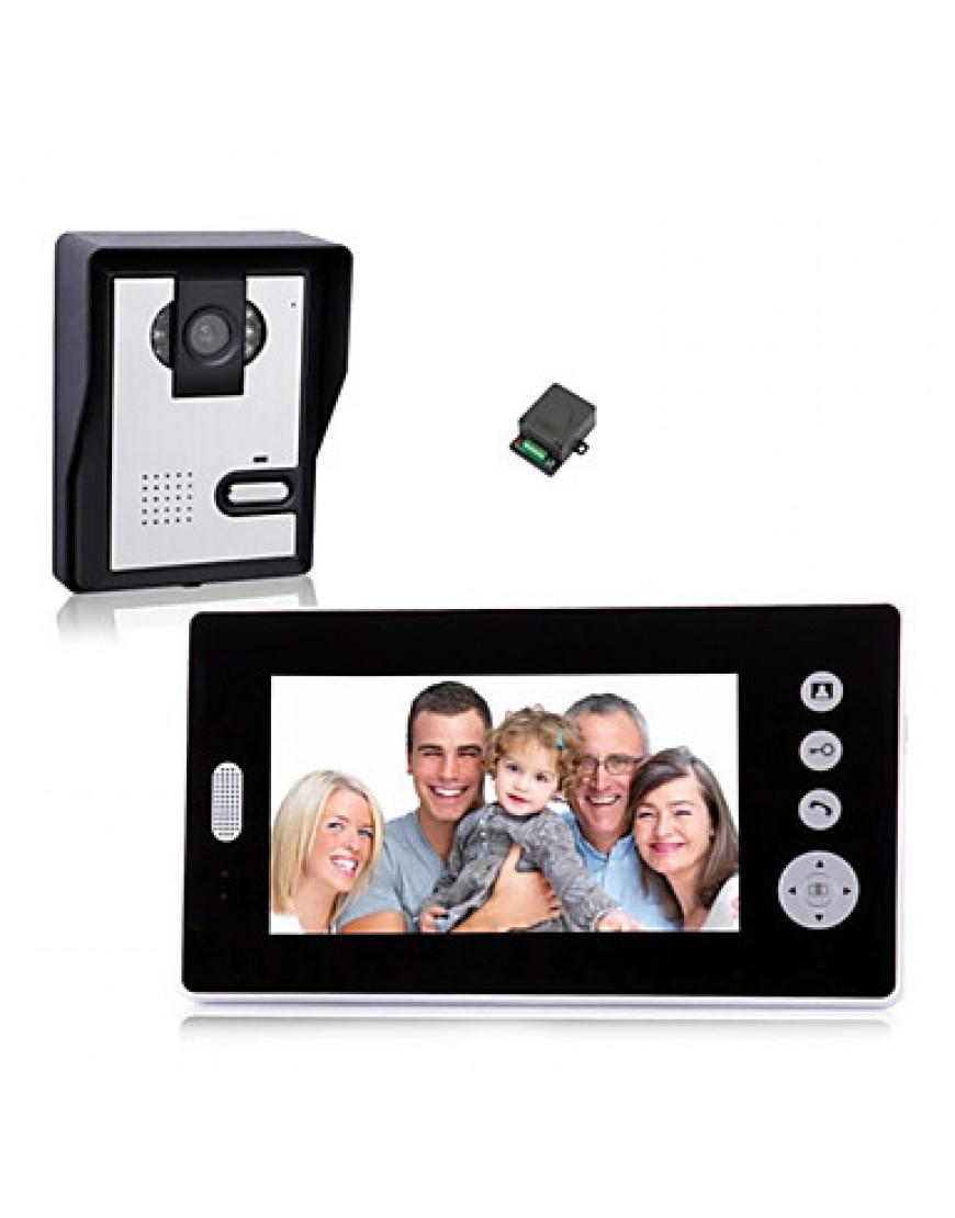 7 Inch Wireless Video Door Phone withNight Vision (1camera 2 monitors)