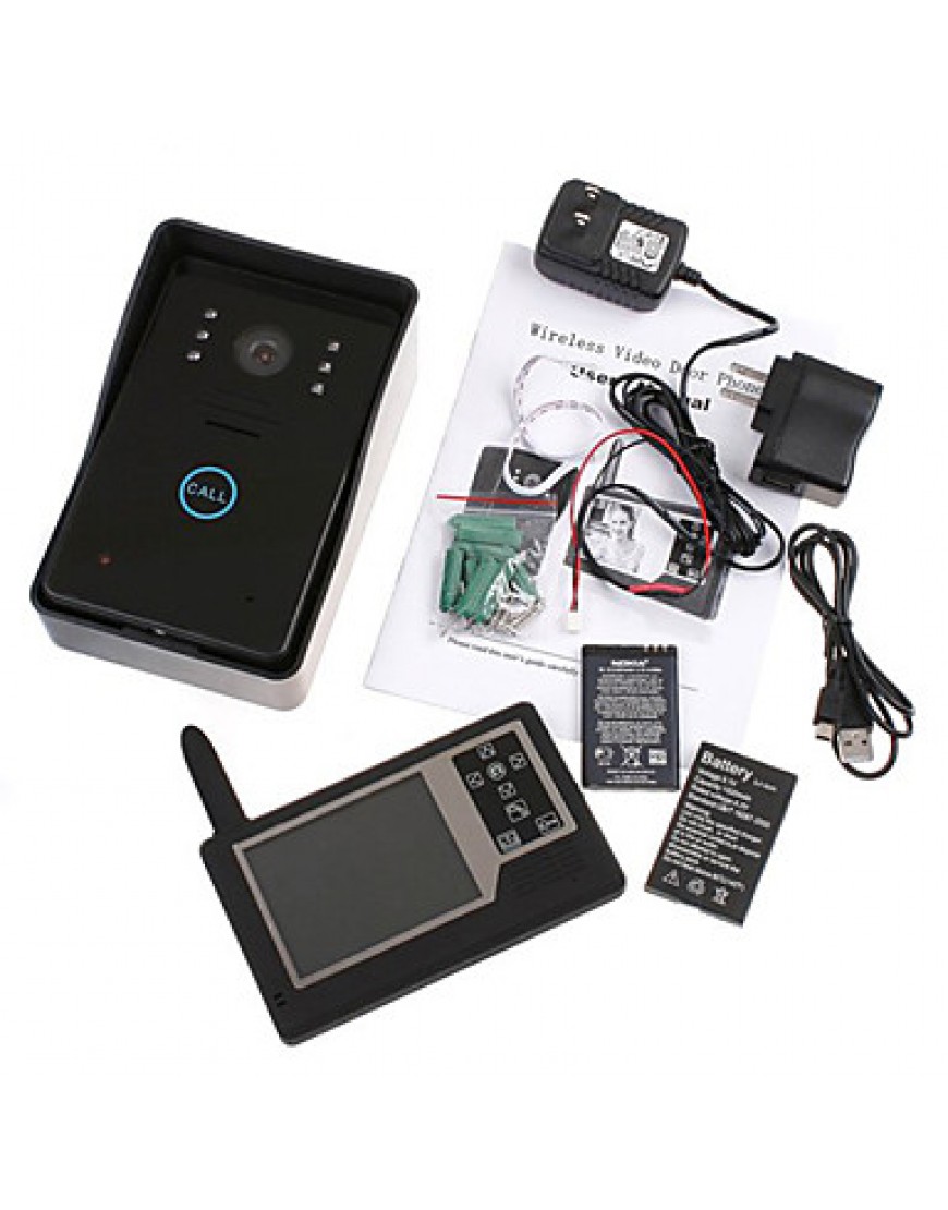 3.5" TFT Color Display Wireless Waterproof Video Intercom Doorbell Door Phone Intercom System
