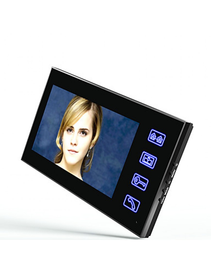 Touch Key 7 Lcd Fingerprint Video Door Phone Intercom System Wth fingerprint access control 1 Camera2 Monitor