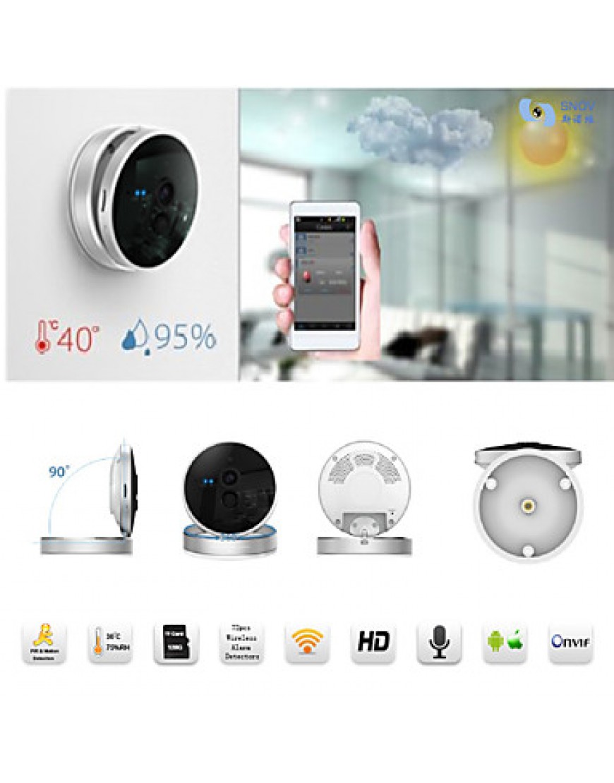 IP Night Vision Surveillance Camera 720P Alarm Detectors Motion Detection Wireless
