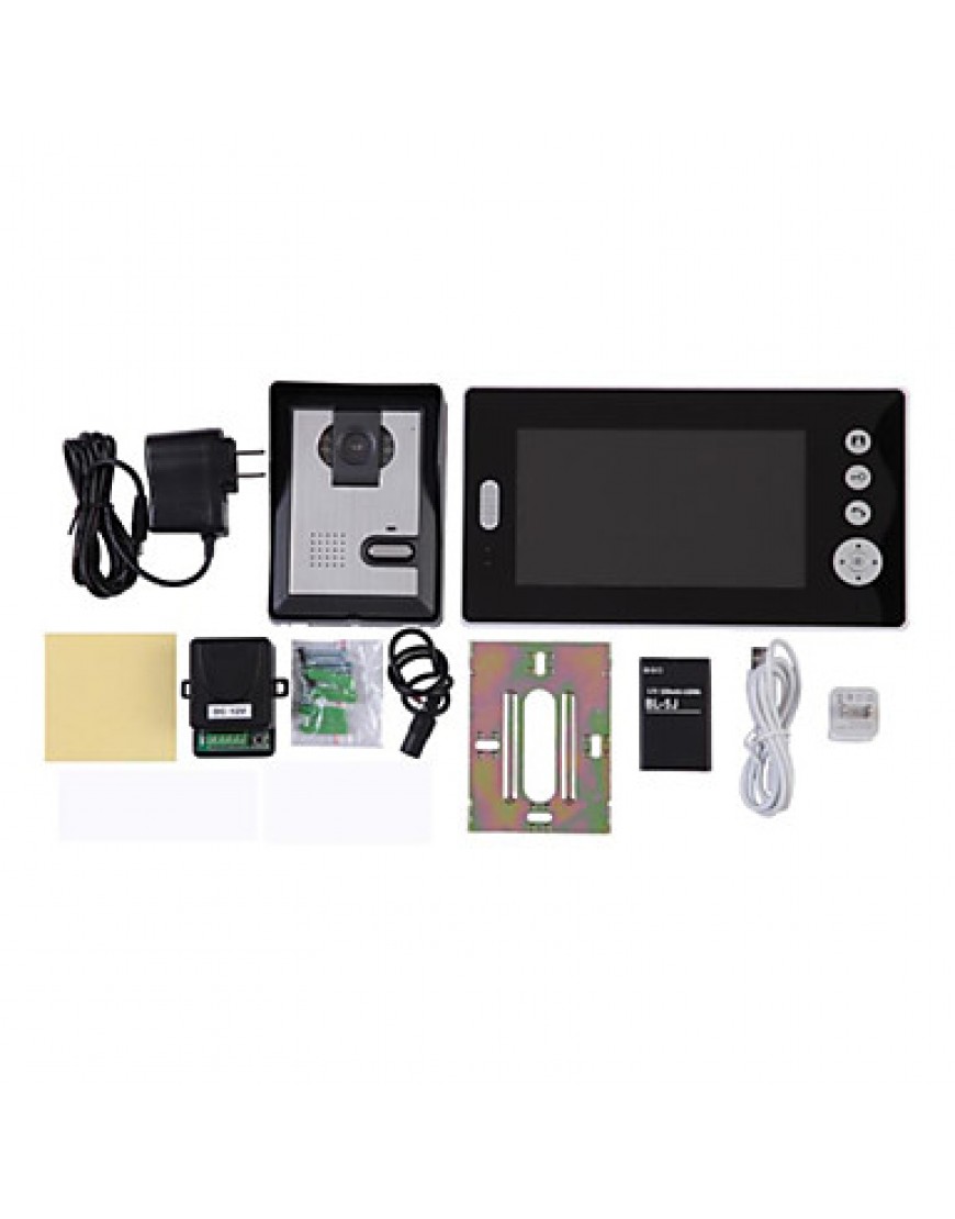 7 Inch Wireless Video Door Phone withNight Vision (1camera 2 monitors)