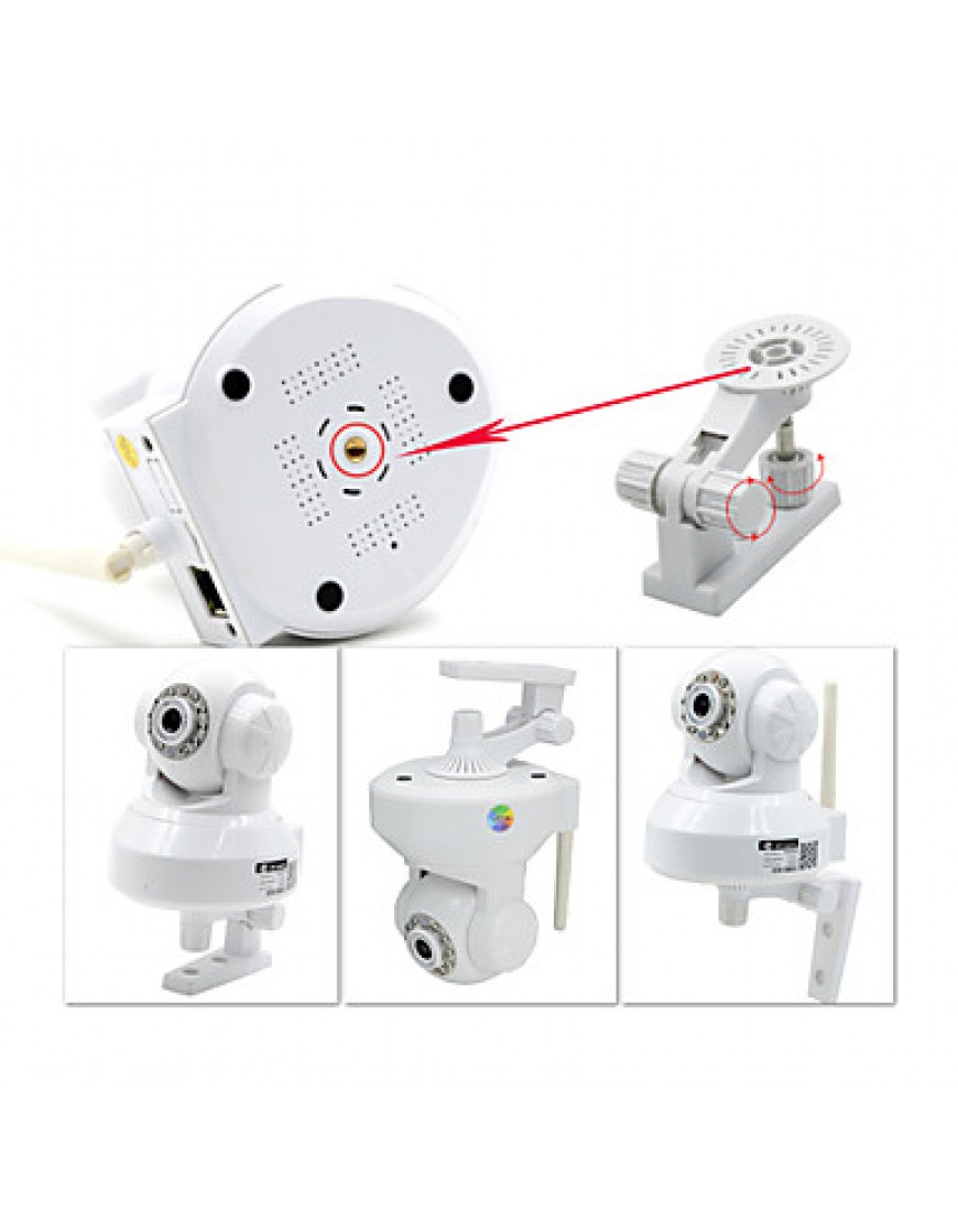 8GB TF Card and H.264 WIFI Camera IP HD 720P 1.0M Pixels PTZ IR Night Vision Wired or Wireless Camera WIFI