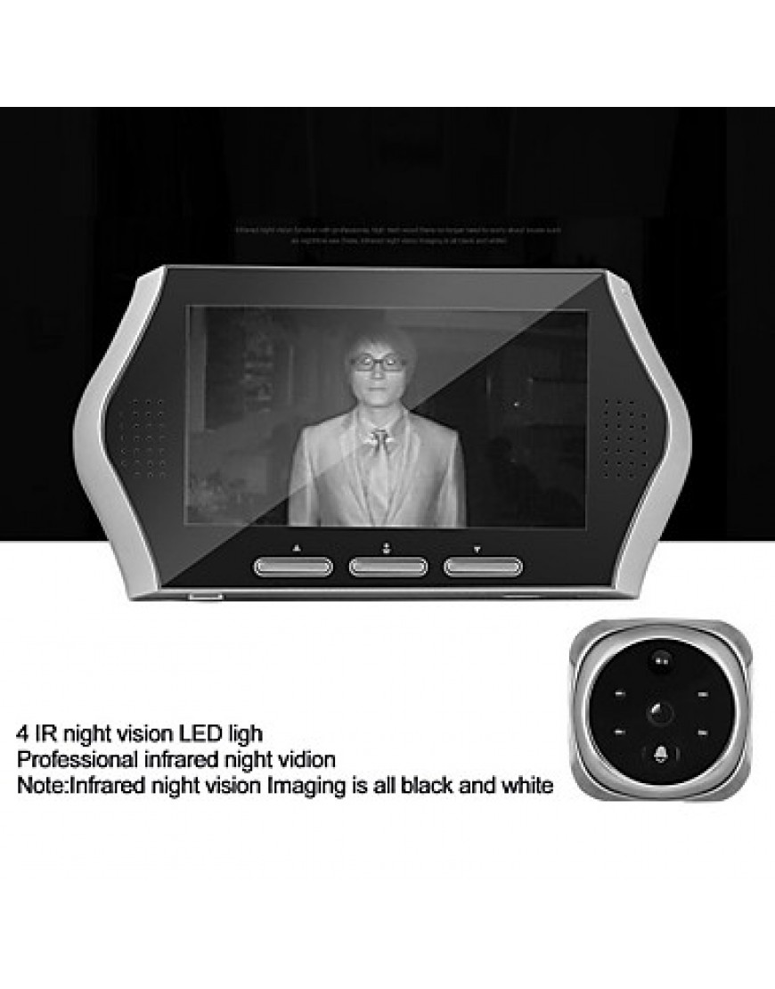 4.3Inch 1.0MP Door camera with 8GB TF Card 4 IR Night View Digital Door Viewer