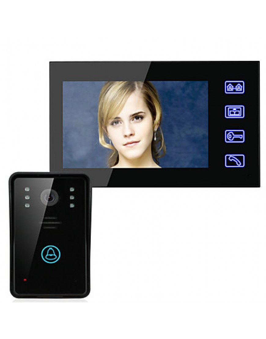 7 Video Door Phone Intercom System Doorbell Touch Button Remote Unlock Night Vision Security CCTV Camera