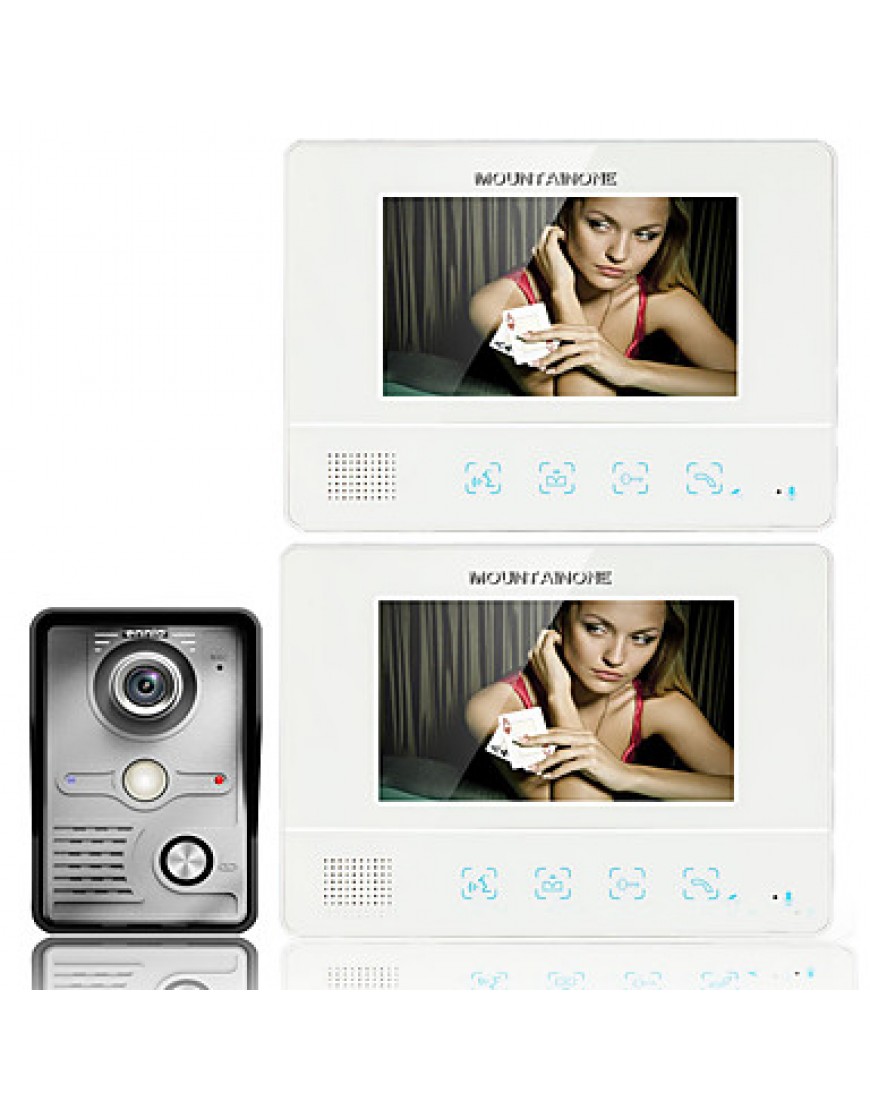  7 7 Inch TFT Touch Screen Color LCD Video Door Phone Wired Video Intercom 2 Monitor Doorbell Intercom system