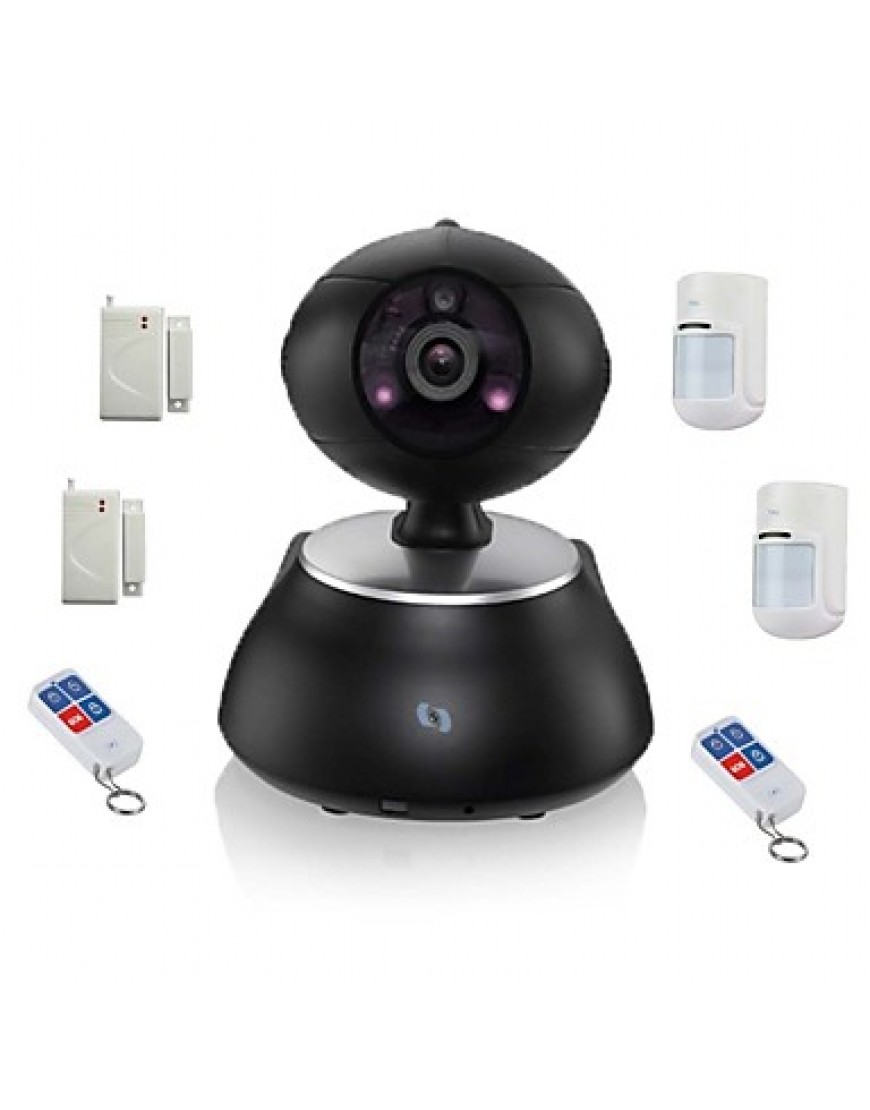 Wireless IP IR PTZ Surveillance Camera with 6pcs Wireless Alarm Detector, Motion Detection, APP SV-VPC2K4