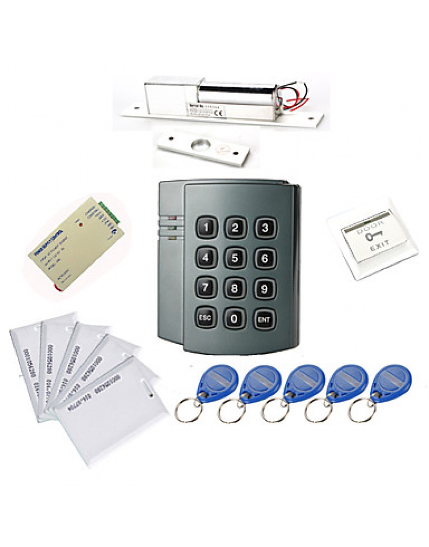 Plastic Standalone Access Controller with 1000 Users(Electric Bolt,10 EM-ID Card,Power Supply)