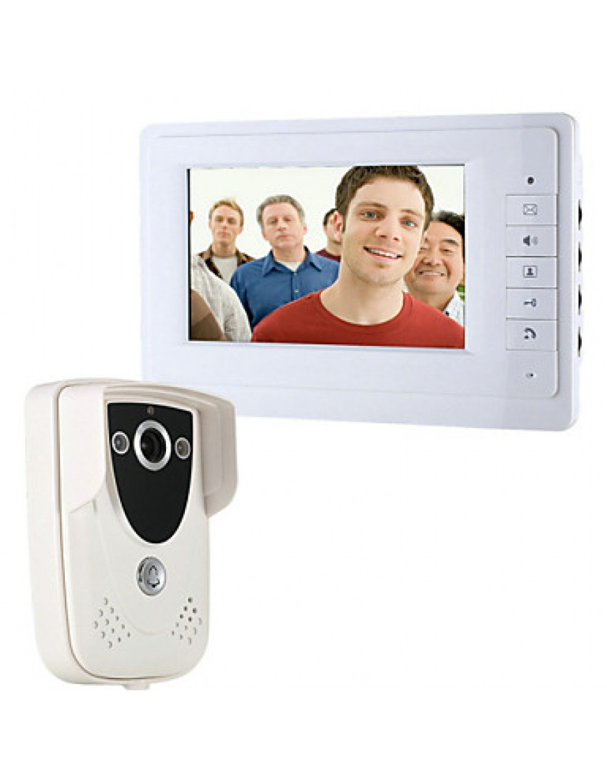 7 Inch Video Door Phone Doorbell Intercom Kit 1-camera 1-monitor Night Vision